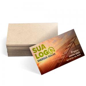 Cartão de visita PAPEL Reciclado Reciclado 250g 90x50mm  SEM VERNIZ, SEM LAMINAÇÃO Corte Reto 