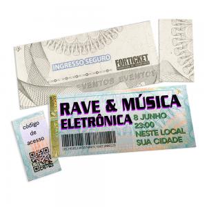 INGRESSO DE SEGURANÇA 15X5CM PAPEL MOEDA  90G 15X5CM 4X0  PICOTE 